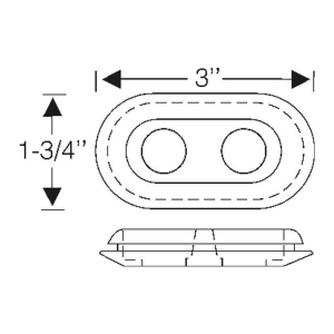 1953 Cadillac Restoration Parts Heater Hose Through Firewall Grommet - Part #06-014G