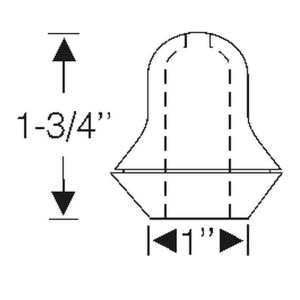 1954-58 Cadillac Restoration Parts Parking Brake Cable Through Firewall Grommet - Part #06-016G