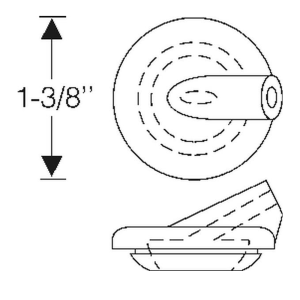 1956-58 Cadillac Restoration Parts Speedometer Cable Through Firewall Grommet - Part #06-018G