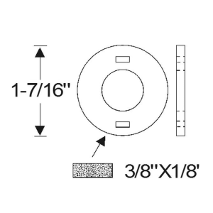 1953-54 Buick Restoration Parts Taillight Reflector Gasket - Part #06-021X