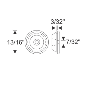 1954-58 Cadillac Restoration Parts License Light Wire Grommet - Part #06-028P