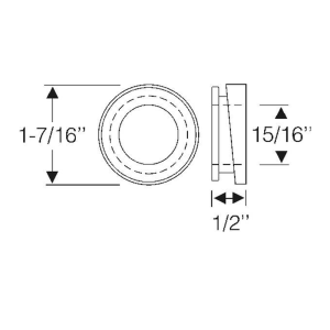 1957-58 Cadillac Restoration Parts Radio Antenna Mounting Pad - Part #06-032P.
