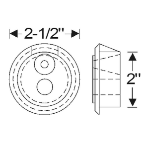 1953 Buick Restoration Parts Firewall Grommet - For Main Wiring Harness - Part #06-035G