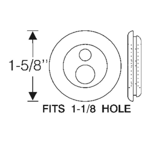 1954-56 Buick Restoration Parts Firewall Grommet - For Vacuum Hose & Ignition Resistor Wire - Part #06-040G
