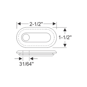 1954-56 Buick Restoration Parts Firewall Grommet - For Emergency Brake Cable - Part #06-041G