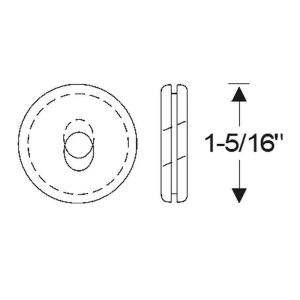 1940-49 Buick Restoration Parts Parking Brake Cable At Firewall Grommet - Part #06-048G