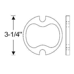 1950-53 Buick Restoration Parts Parking, Signal & Back Up Light Lens Gasket - Part #06-048P