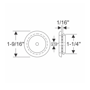 1957-69 Buick & Oldsmobile Restoration Parts Firewall Grommet - Heater Blower Wire - Part #06-052G