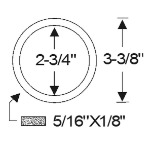 1958 Buick Restoration Parts Parking & Signal Light Lens Gasket - Part #06-052P