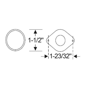 1946-62 Buick Restoration Parts Rear License Lamp Assembly Gasket Kit - Part #06-062P