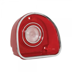 Taillight / Back Up Light Lens - 3 Chrome Rings