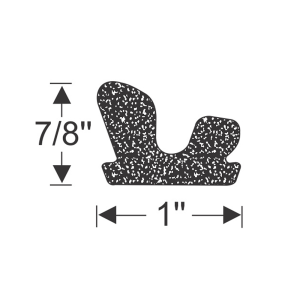 Universal Roof Rail Seal - 1" x 7/8" - Part #11-009X