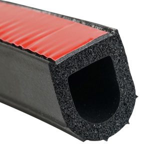 Ribbed Hollow Bulb Weatherstrip - 1" x 7/8"