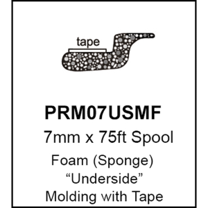 Universal Underside Glass Molding - 7mm - Part #41-002-RL.