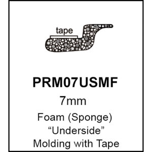 Universal Underside Glass Molding - 7mm - Part #41-002-FT.