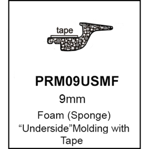 Universal Underside Glass Molding - 9mm - Part #41-003-RL.
