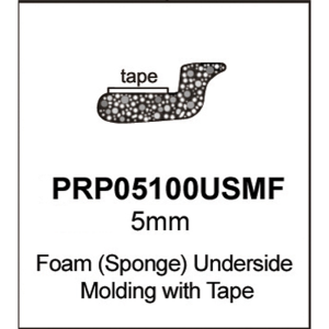 Universal Underside Glass Molding - 5mm - Part #41-004-RL.