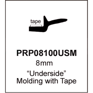 Universal Underside Glass Molding - 8mm - Part #41-005-RL.