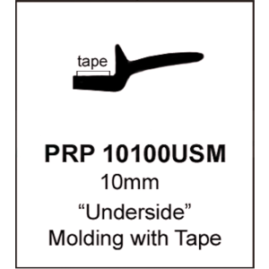 Universal Underside Glass Molding - 10mm - Part #41-006-RL.