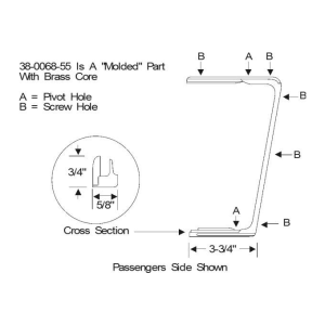 1958 Chevy & Pontiac Restoration Parts Front Door Vent Window Main Seal - 10-239V