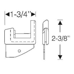 1958 Chevy & Pontiac Restoration Parts Lock Pillar Filler / U Jamb Seal - 10-150L.