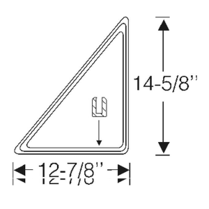1959-60 Buick Chevy Oldsmobile & Pontiac Wagon Restoration Parts Stationary Quarter Window Seal - 10-529X