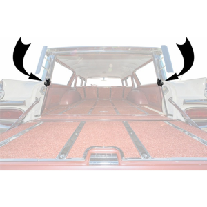 1959-60 Chevy & Pontiac Wagon Restoration Parts Tailgate Weatherstrip Fillers - Part #16-013X.