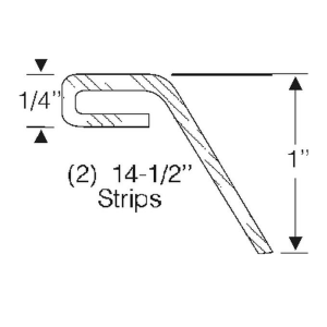 1959-60 Buick Chevy Oldsmobile & Pontiac Wagon Restoration Parts Tailgate Seal - Part #16-091T.