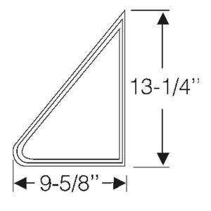 1958 Chevy & Pontiac Wagon Restoration Parts Stationary Quarter Window Seal - 10-530X