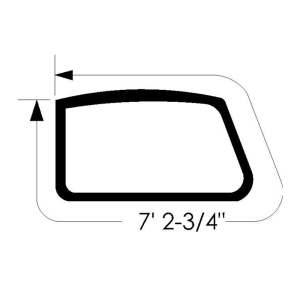 1953-54 Chevy Wagon Restoration Parts Quarter Window Seal - 10-532X