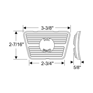 1967-72 Chevy Restoration Parts Brake Pedal Pad - Part #18-049P