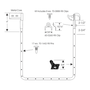 1961 Buick Cadillac & Oldsmobile Restoration Parts Door Seal Kit - Rear - 12-195D