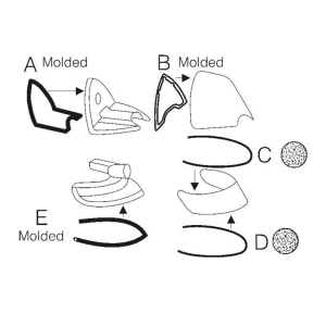 1954-56 Cadillac Restoration Parts Taillight Gasket Kit - Part #06-007P.