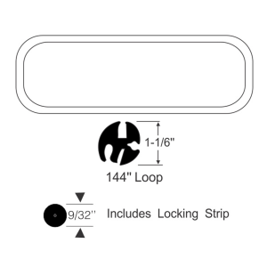 1955-60 Dodge Truck Restoration Parts Back Window Seal - 10-375W