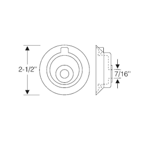 1959-67 Buick Cadillac Chevy Oldsmobile & Pontiac Restoration Parts Windshield Wiper Crank Cap / Seal - Part #06-012X.