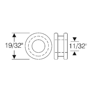 1946-53 Buick Cadillac Chevy Oldsmobile & Pontiac Restoration Parts Wiper Control Connection Link Grommet - Part #06-054G