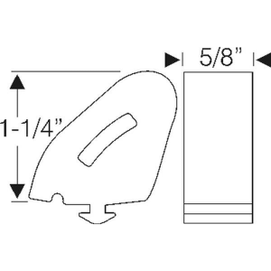 1970-81 Chevy Camaro Restoration Parts Hood Bumper - 04-148B.