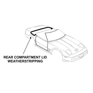 1986-96 Chevy Corvette Convertible Restoration Parts Trunk Seal - Part #16-096T.