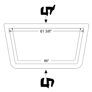 1966 Chrysler, Dodge & Plymouoth Restoration Parts - Rear Window Seal Part #10-377W.
