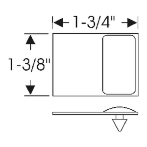 1964-70 Buick Cadillac Chevy Oldsmobile & Pontiac Restoration Parts - Rear Quarter Panel Drain Plug #03-005X.