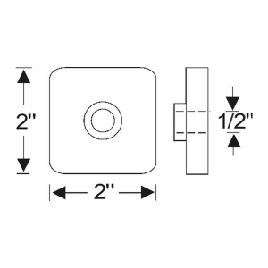 1936-51 Buick & Cadillac Restoration Parts Body Mounting Pad - Part #03-102H.