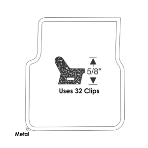 1959-60 Buick, Chevy, Oldsmobile & Pontiac Restoration Parts Door Seal Kit - Rear - 12-191D