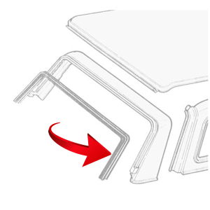 1980-96 Ford Bronco Restoration Parts Tailgate Glass Channel - Part #F2TZ-98422A00-A.