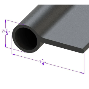 General Use Sponge Rubber Extrusion Seal - 1/2" Bulb x 1-1/4" Wide - Many Applications Including Doors, Trunk, Cowl, Etc. - FREE SAMPLE