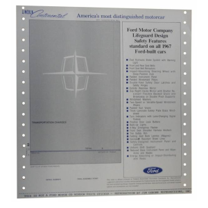 New Car Dealer Price Sheet