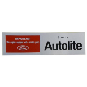 Autolite Parts Air Cleaner Decal