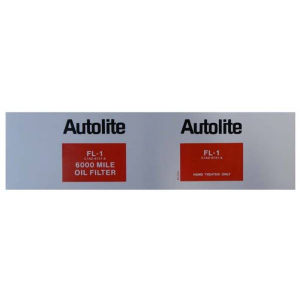 Autolite FL-1 Oil Filter Decal
