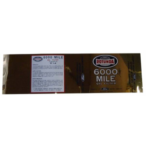 Rotunda 6000 Mile Oil Filter Decal