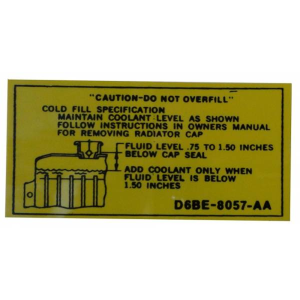 Radiator Caution Decal