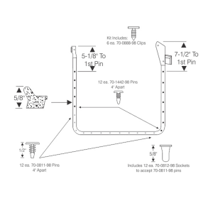 1959-60 Buick, Cadillac, Chevy, Oldsmobile & Pontiac Restoration Parts Door Seal Kit - 12-122D.